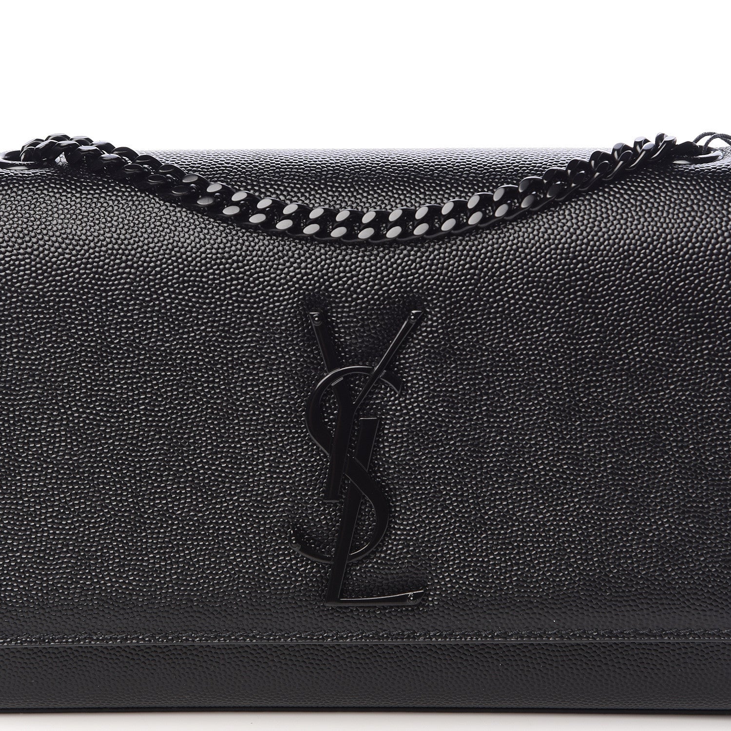 Saint Laurent Grain De Poudre Small Monogram Kate Satchel Black 7 of 9