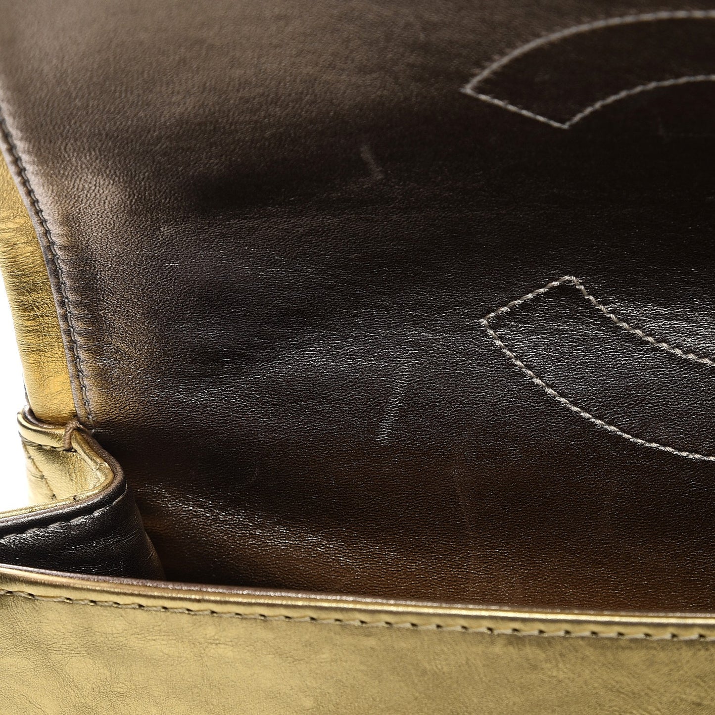 Metallic Aged Calfskin Quilted 2.55 Reissue 227 Flap Gold