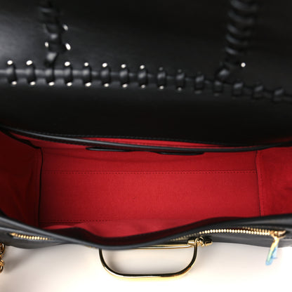 Alexander McQueen Calfskin Braided The Story Shoulder Bag Black 5 of 9