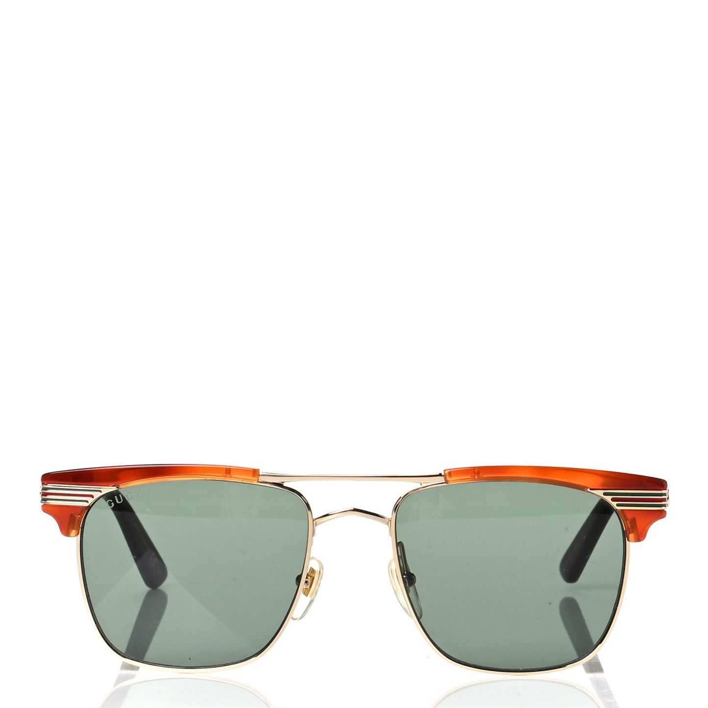 Acetate Square Frame Web Sunglasses GG0287S Light Tortoise