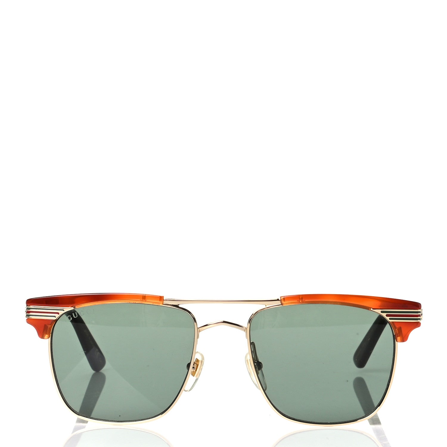 Gucci Acetate Square Frame Web Sunglasses GG0287S Light Tortoise 2 of 5