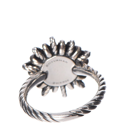 David Yurman Sterling Silver Pearl Starburst Ring 6 4 of 5