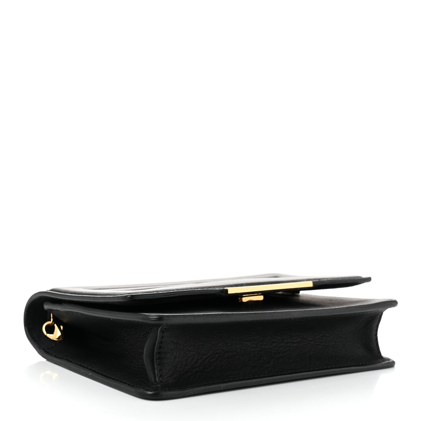 Vitello Flamingo Tube Wallet on Chain Black