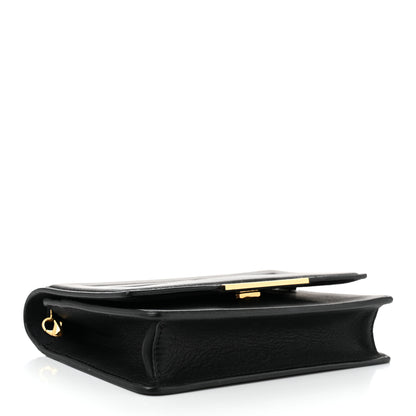Fendi Vitello Flamingo Tube Wallet on Chain Black 4 of 10