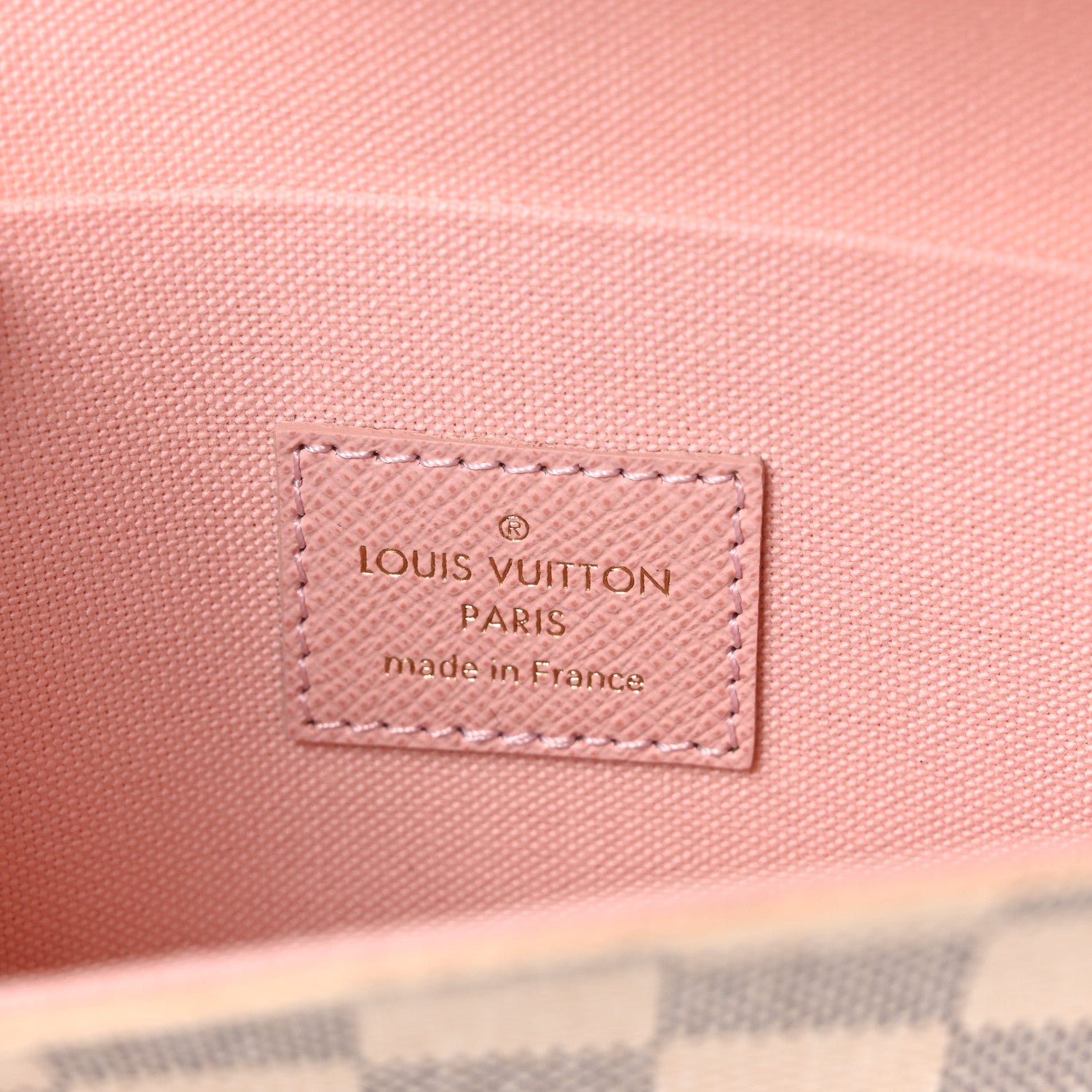Louis Vuitton Damier Azur Pochette Felicie Chain Wallet Rose Ballerine 9 of 14