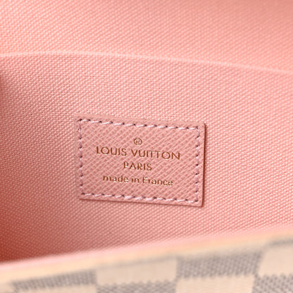 Louis Vuitton Damier Azur Pochette Felicie Chain Wallet Rose Ballerine 9 of 14
