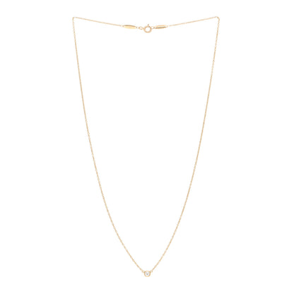 Tiffany 18K Yellow Gold Diamond .10ct Elsa Peretti Diamonds by the Yard Pendant Necklace 3 of 5