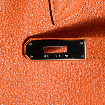 Hermes Taurillon Clemence Birkin 40 Orange 9 of 23