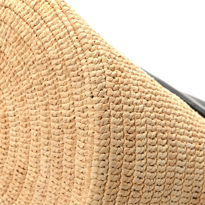 Celine Raffia Calfskin Basket Bag Natural Black 13 of 13