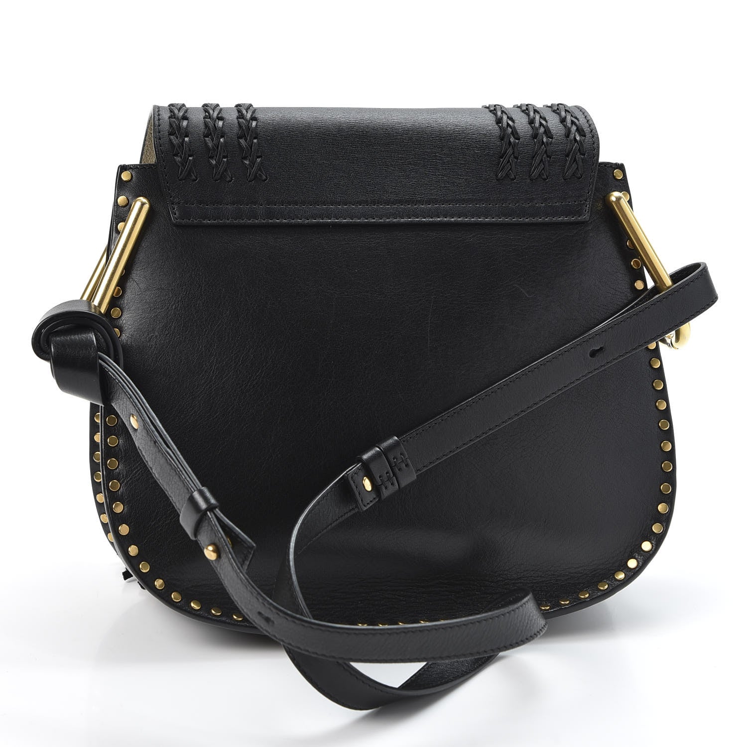 Chloe Calfskin Braided Medium Hudson Shoulder Bag Black 2 of 11