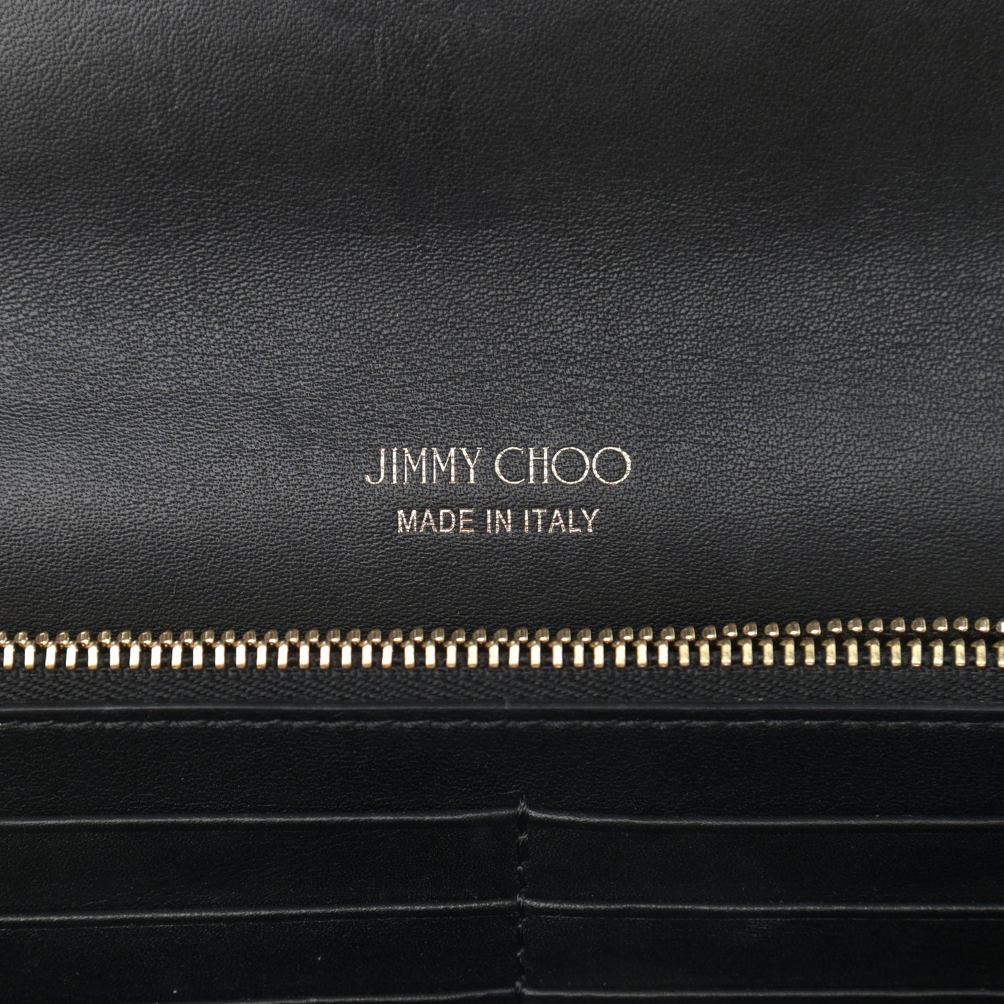 Suede Glitter Milla Wallet on Chain Black Gold