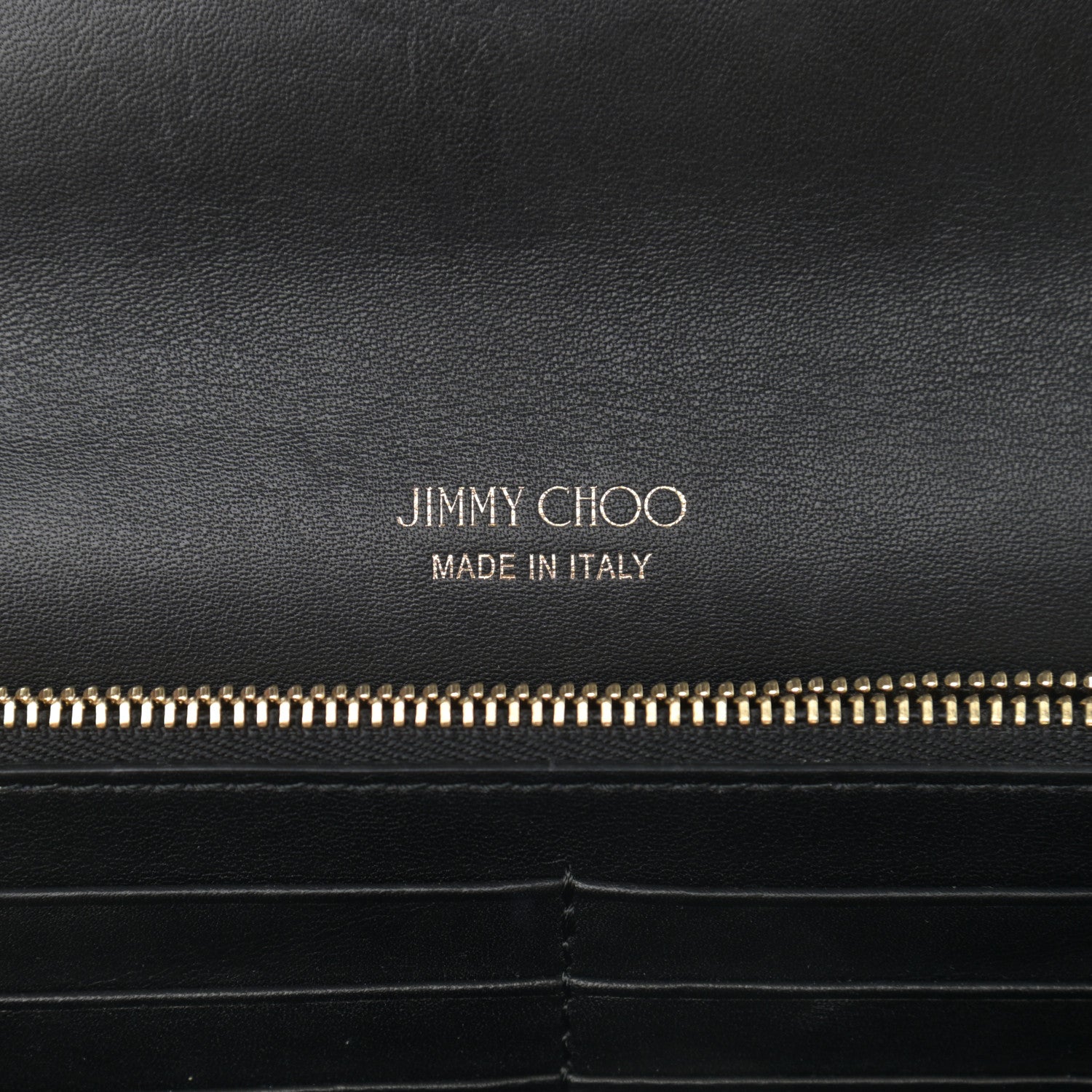 Jimmy Choo Suede Glitter Milla Wallet on Chain Black Gold 6 of 11