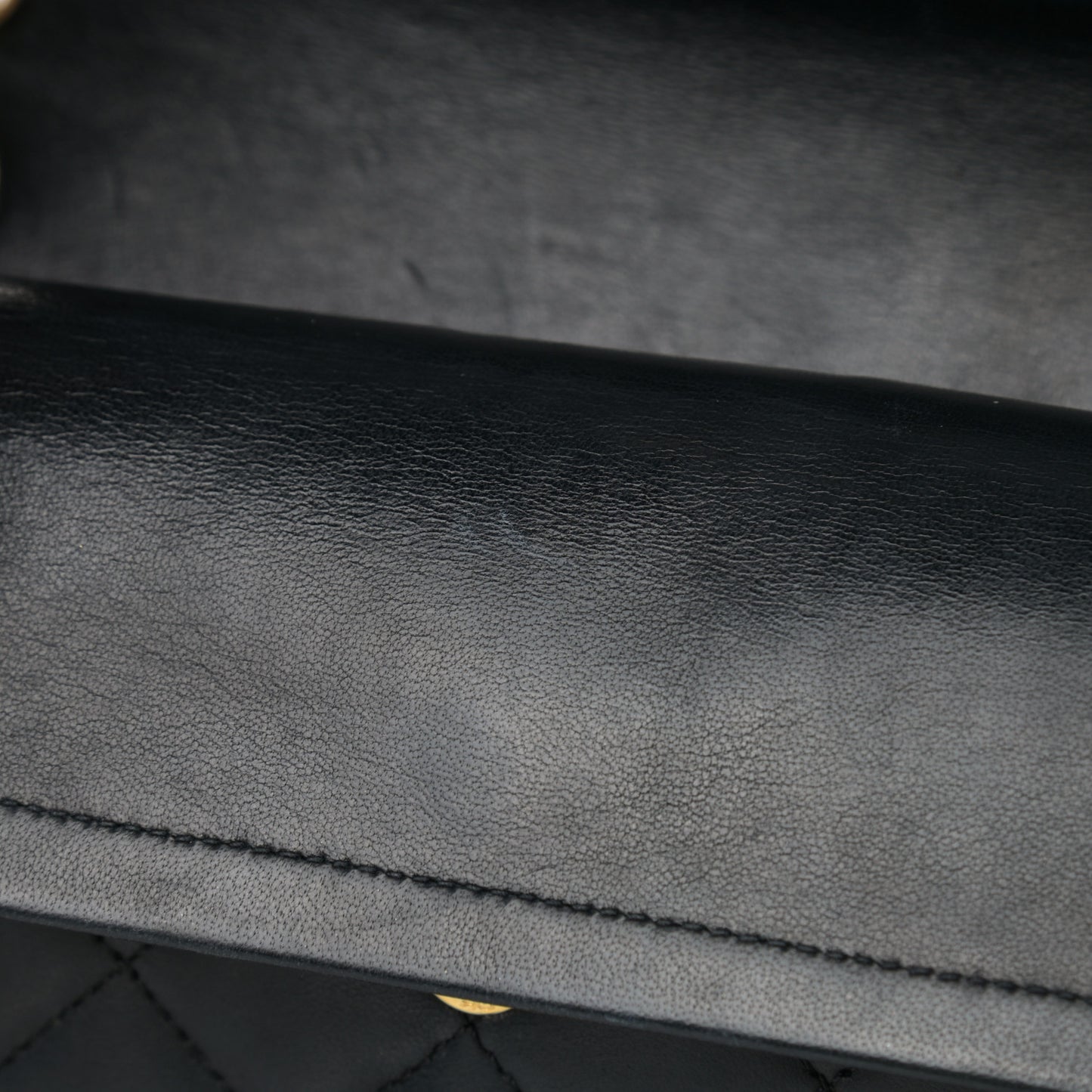 Lambskin Quilted Small Double Flap Black