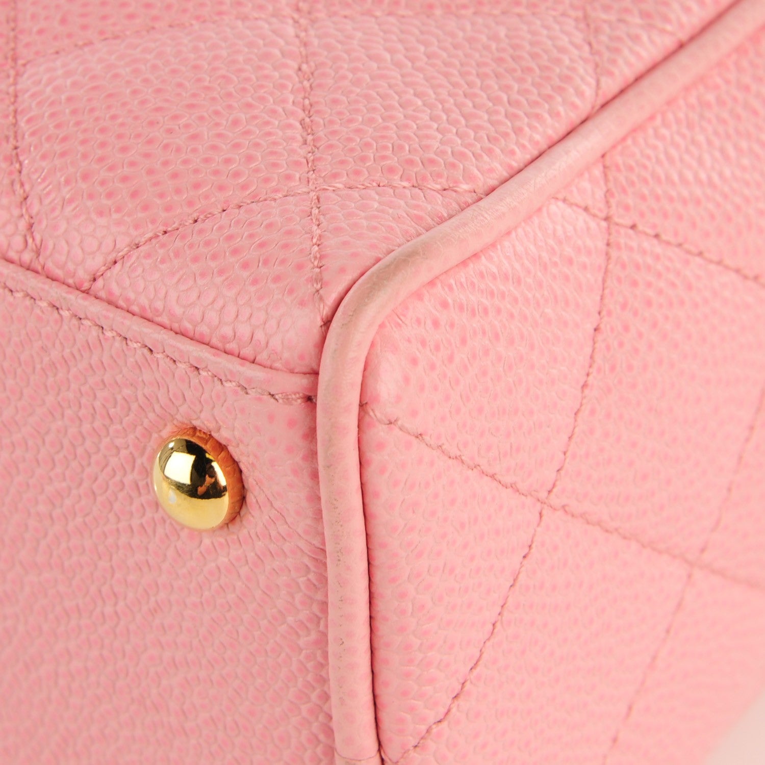 Chanel Caviar Quilted Small Bowler Pink 10 of 12
