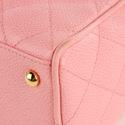Chanel Caviar Quilted Small Bowler Pink 10 of 12