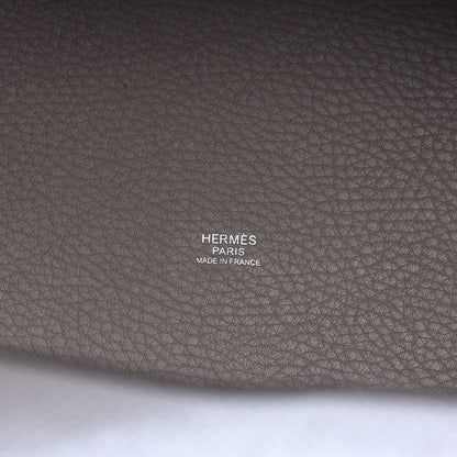 Hermes Taurillon Clemence Picotin Lock 26 GM Gris Tourterelle 8 of 9