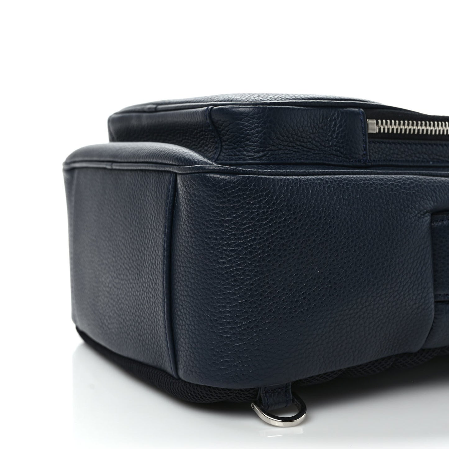 X SHAWN STUSSY Grained Calfskin Ox Head Crossbody Backpack Navy Blue