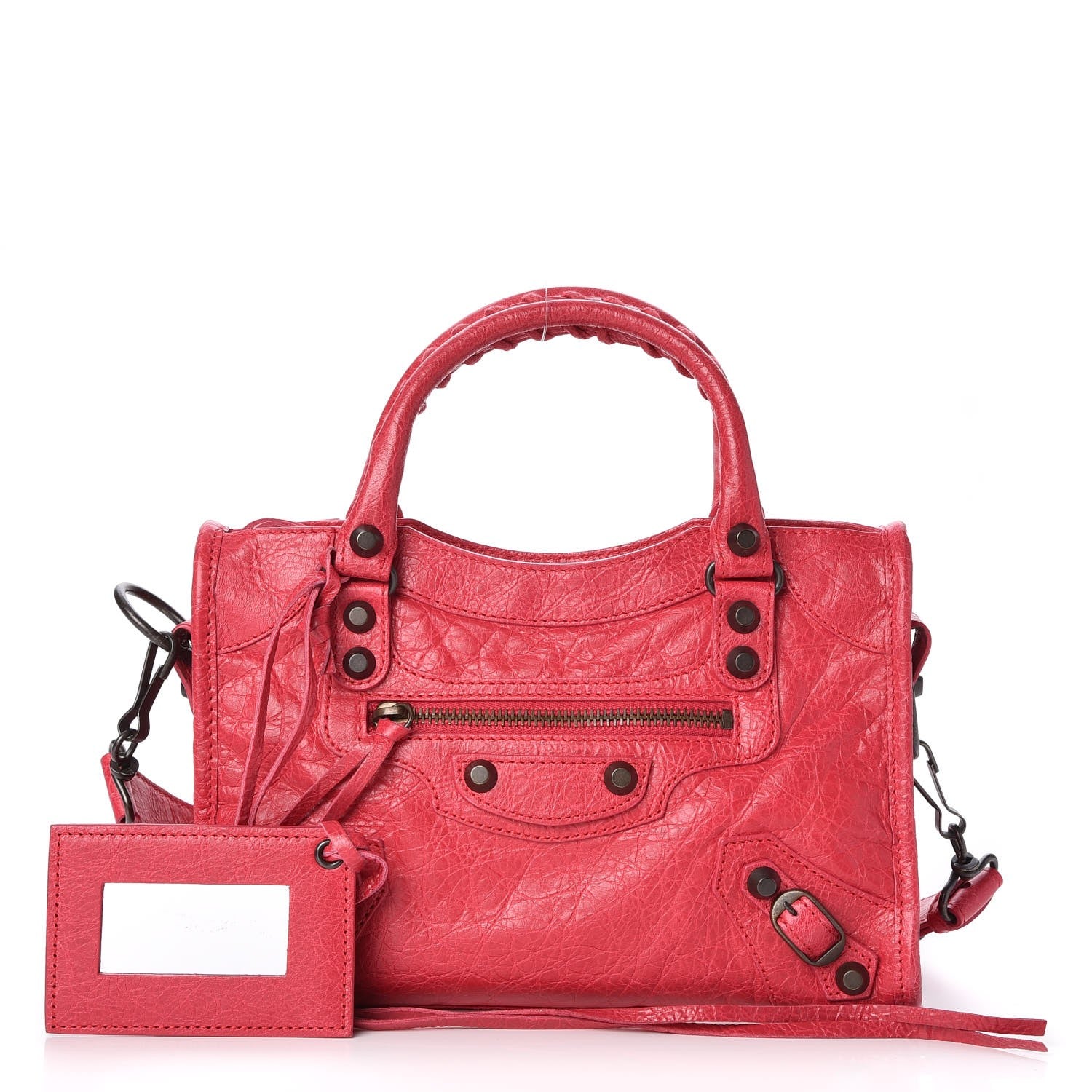 バッグ BALENCIAGA AGNEAU MINI FOLDER HAND BAG Balenciaga Agneau Classic Hardware Mini City Rose Thulian