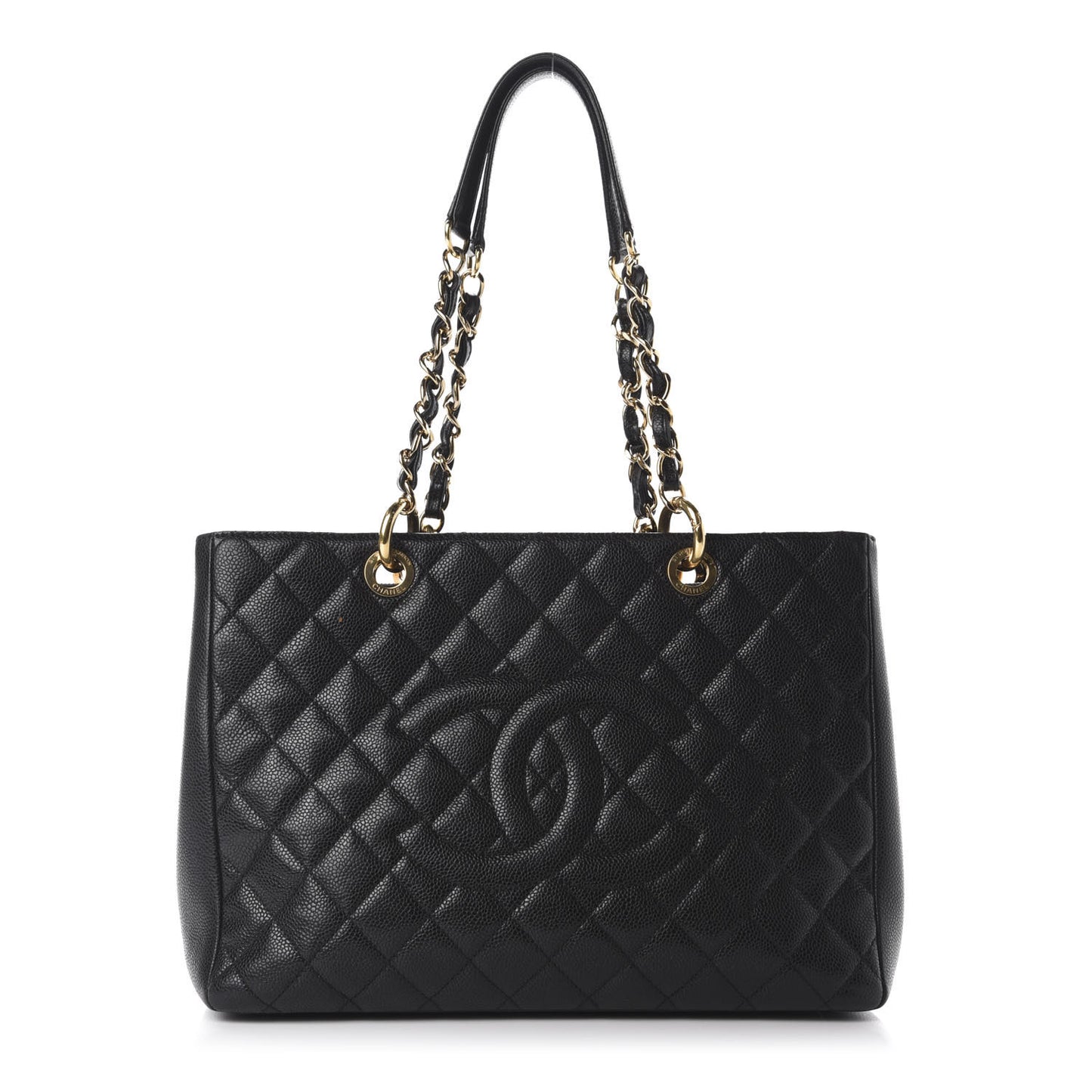 Caviar Quilted Grand Shopping Tote GST Black