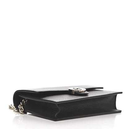 Gucci Dollar Calfskin Interlocking G Chain Wallet Black 4 of 10