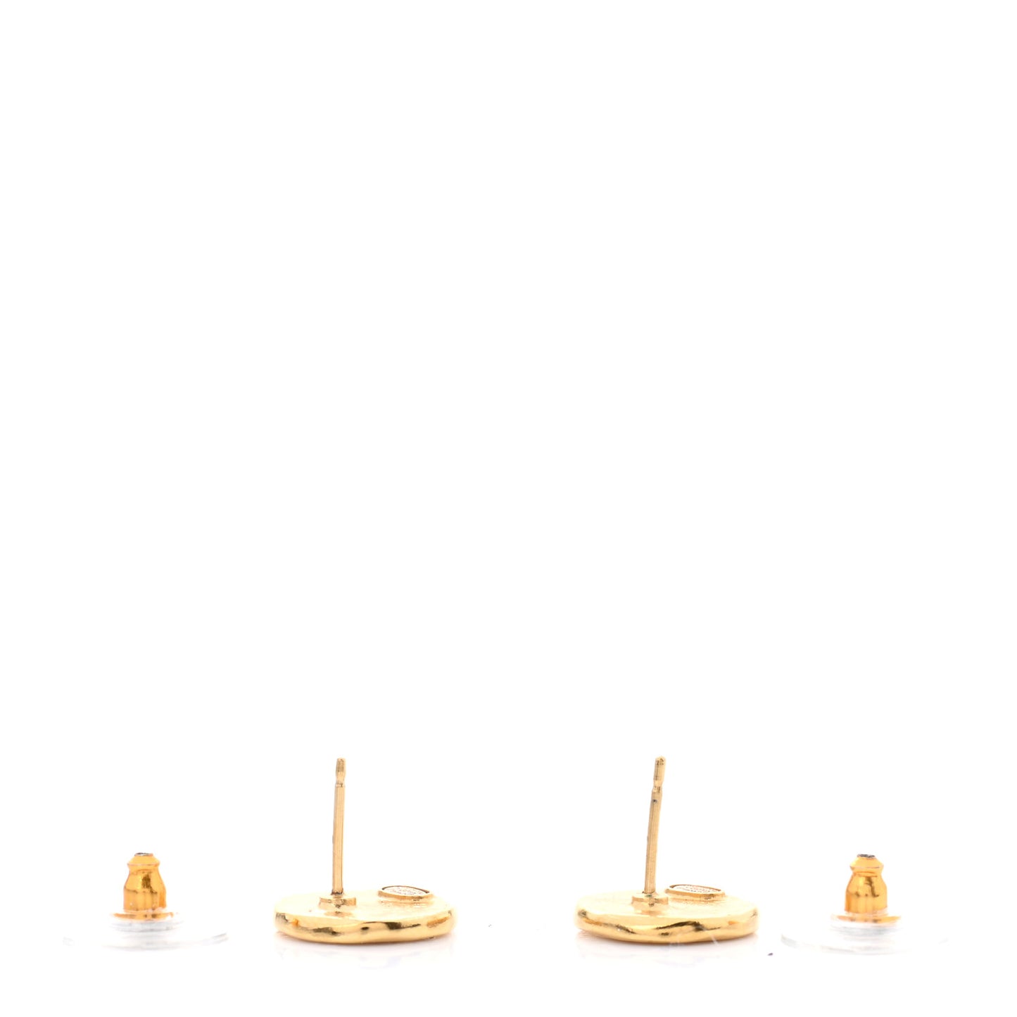 Crystal Papyrus Stud Earrings Gold