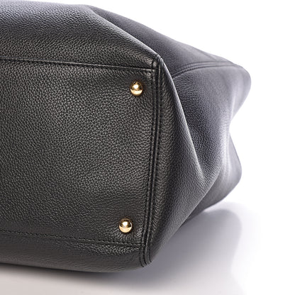 Chanel Calfskin Cerf Executive Shopper Tote Black 11 of 12