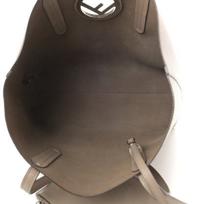 Fendi Vitello Vienna Enamel F is Fendi Shopping Tote Tortora Taupe 6 of 11