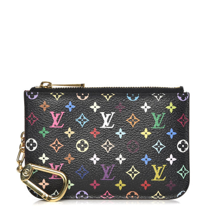 Louis Vuitton Monogram Multicolor Key Pouch Black Grenade 1 of 7