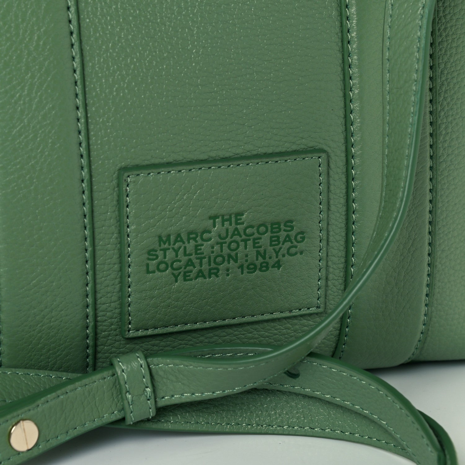 Marc Jacobs Grained Calfskin Small The Tote Bag Aspen Green 9 of 12