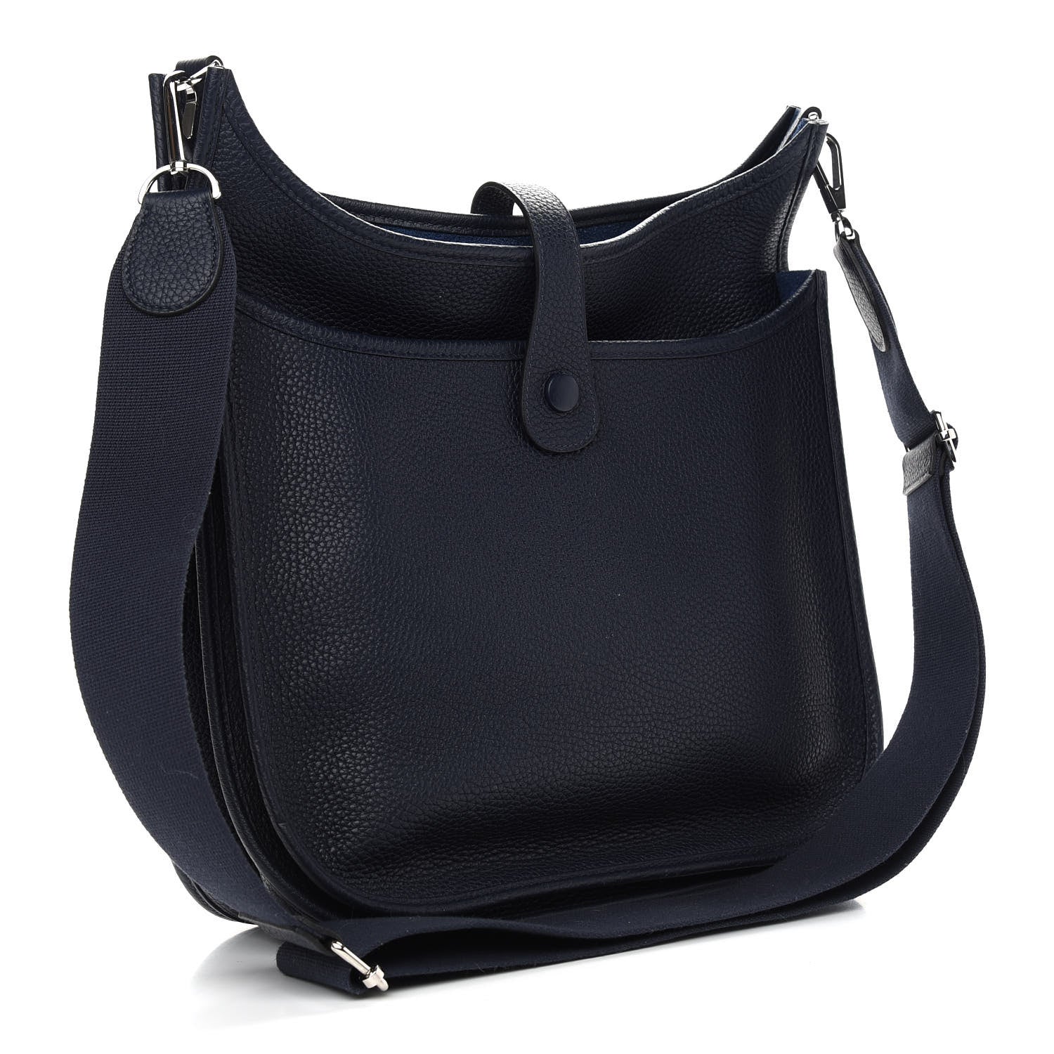 Hermes Taurillon Clemence Evelyne III GM Bleu Nuit 3 of 9