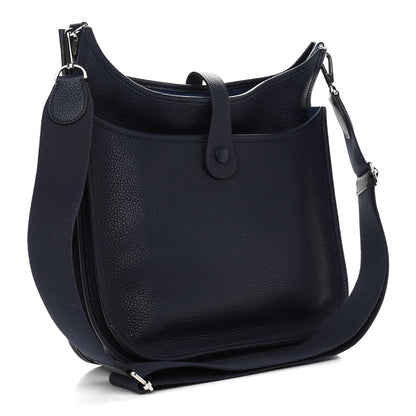 Hermes Taurillon Clemence Evelyne III GM Bleu Nuit 3 of 9
