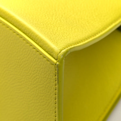 Balenciaga Grained Calfskin Small Hourglass Top Handle Bag Lime 11 of 16