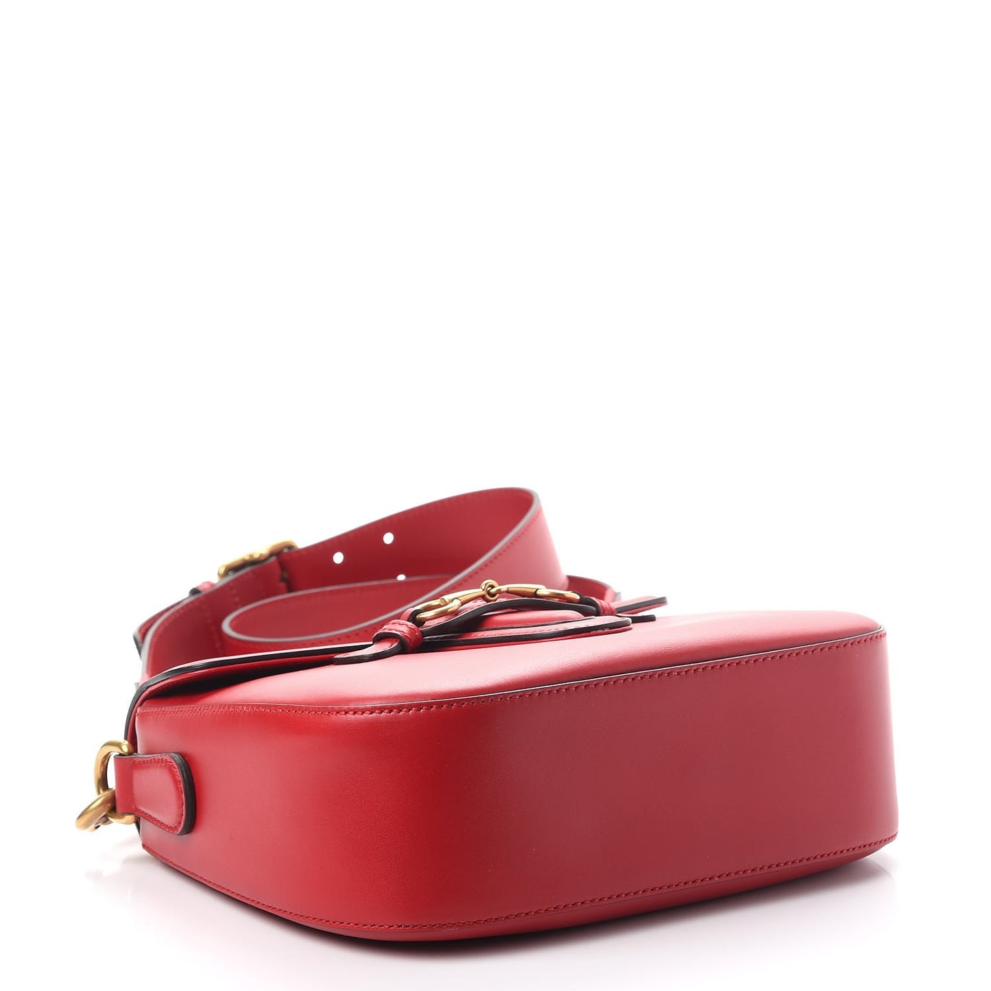 Ruinart Calfskin Medium Lady Web Shoulder Bag Hibiscus Red