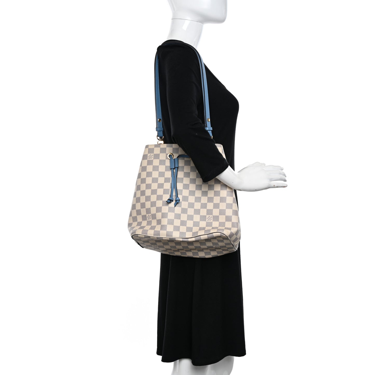 Damier Azur Neonoe MM Bleuet