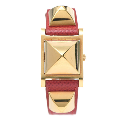 Hermes Stainless Steel Courchevel 23mm Medor Quartz Watch Rouge 1 of 6