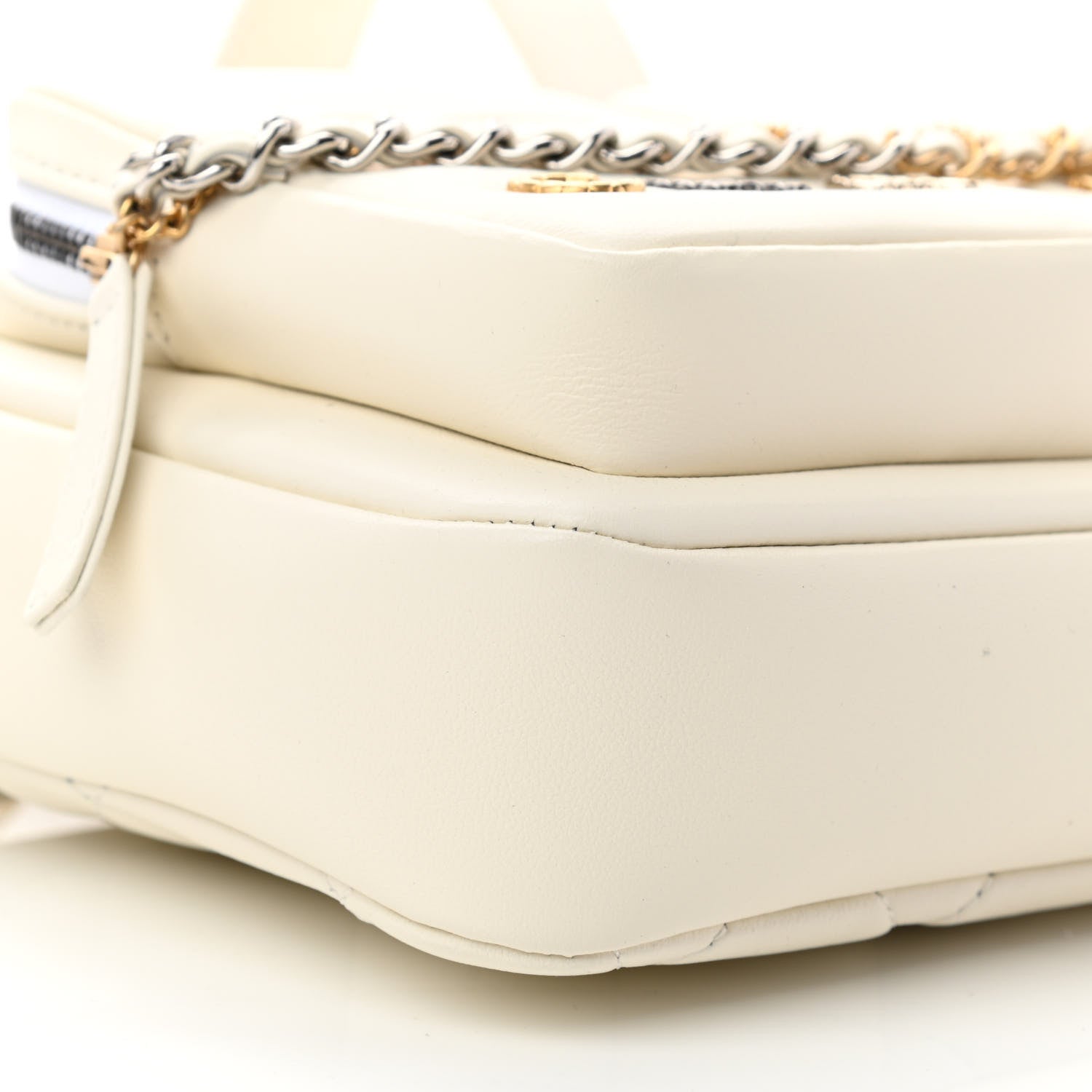 Chanel Calfskin Quilted Small Camera Case White 9 of 10