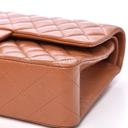 Chanel Caviar Quilted Medium Double Flap Dark Beige 9 of 12