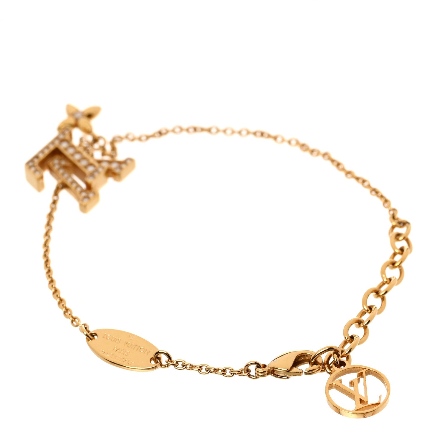 Louis Vuitton Metal Pearl LV Iconic Bracelet Gold 3 of 7