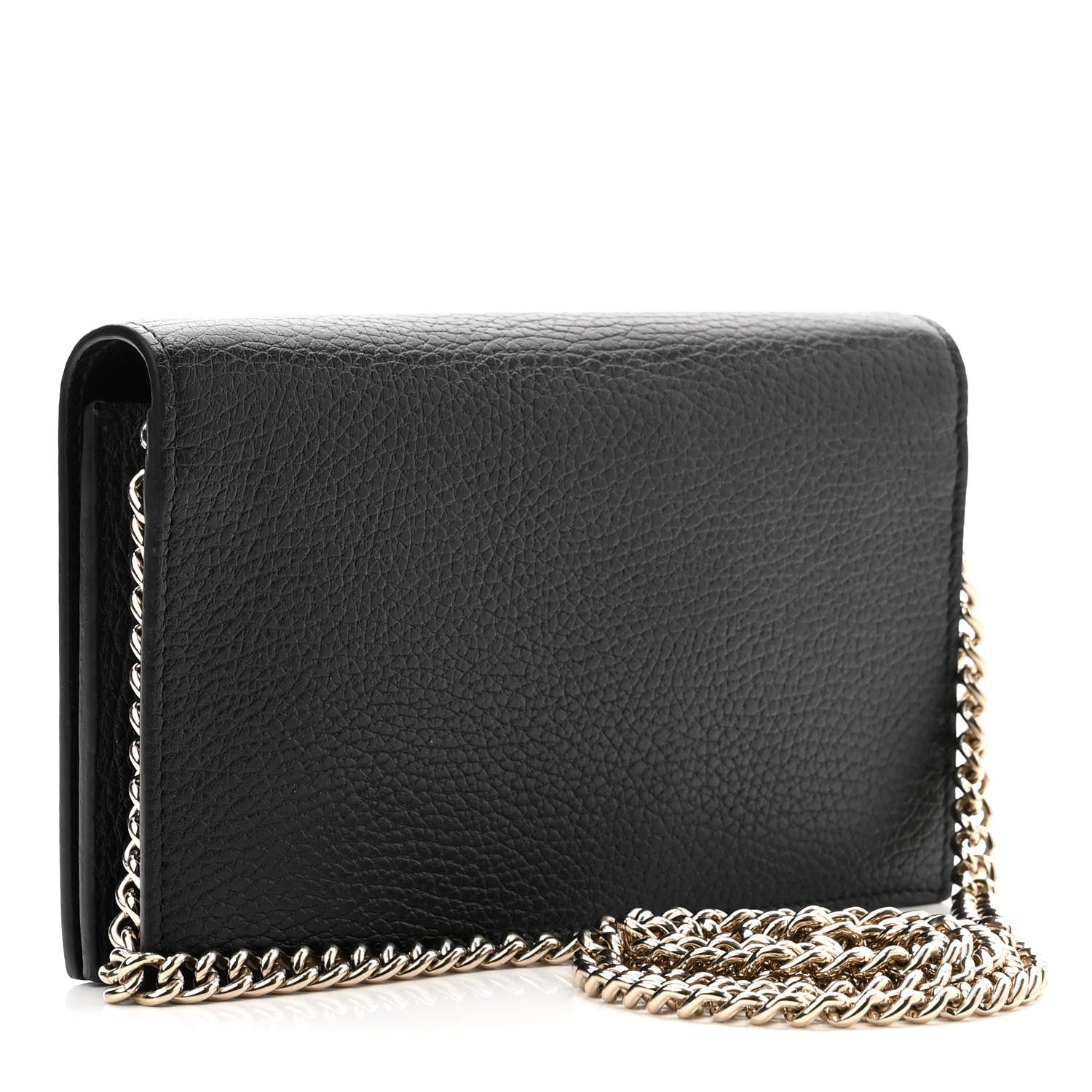 Gucci Dollar Calfskin Medium Betty Chain Wallet Black 2 of 10