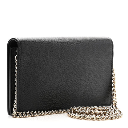 Gucci Dollar Calfskin Medium Betty Chain Wallet Black 2 of 10