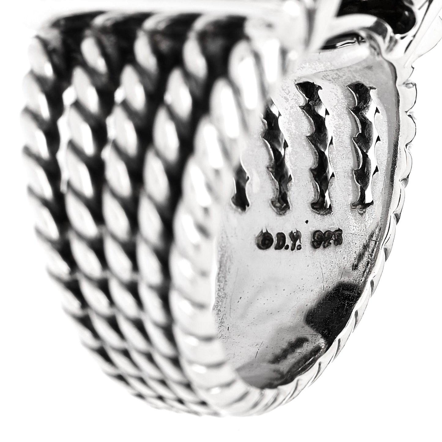 Sterling Silver Diamond Black Onyx 20mm Wheaton Ring 52 6