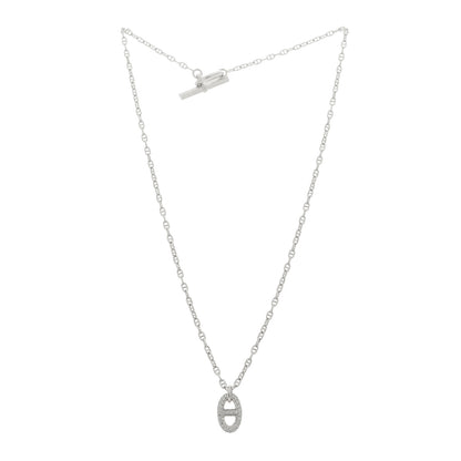 Hermes 18K White Gold Diamond New Farandole Pendant Necklace ST 3 of 5