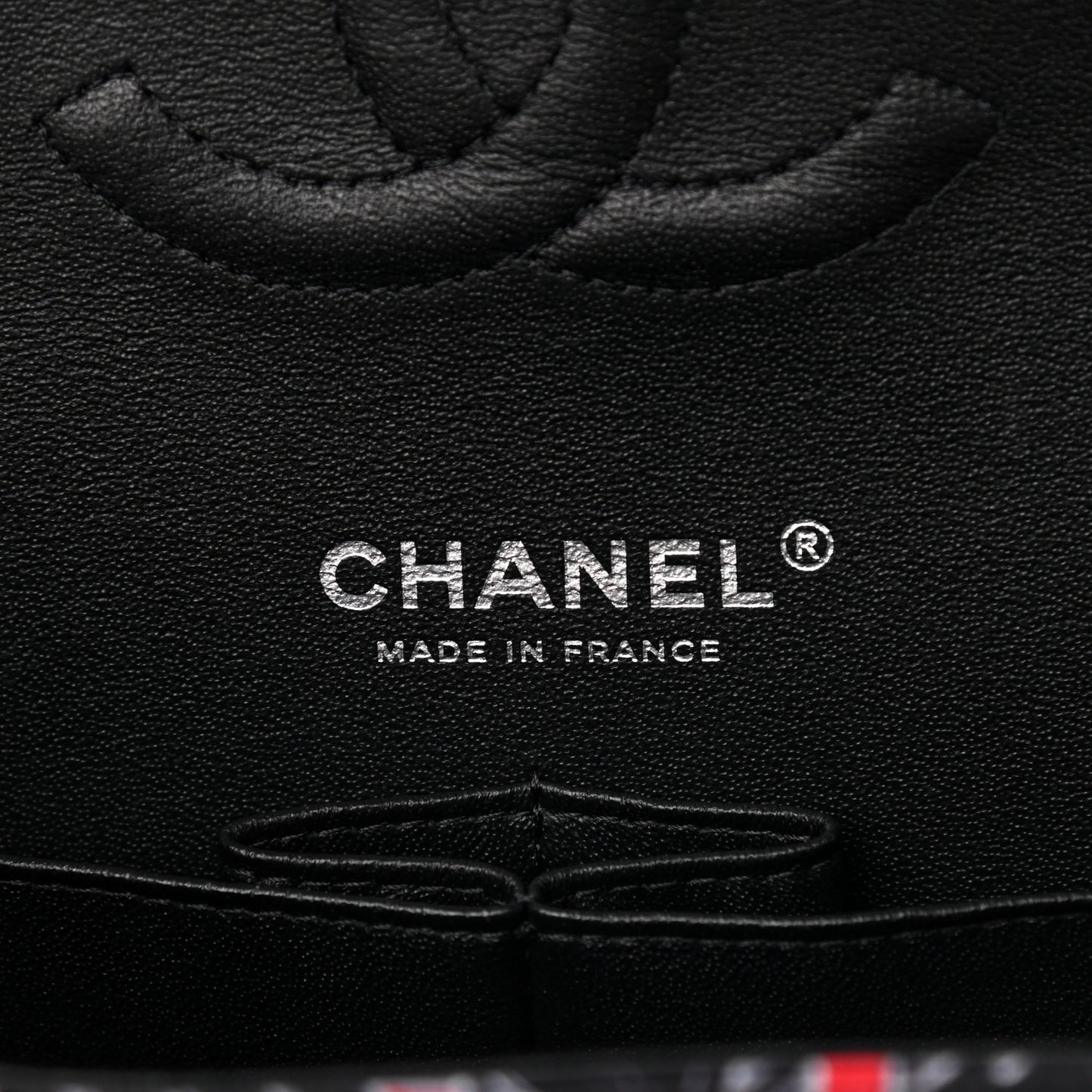 Fabric Printed Paris Rooftops Quilted Medium Double Flap Black Red White