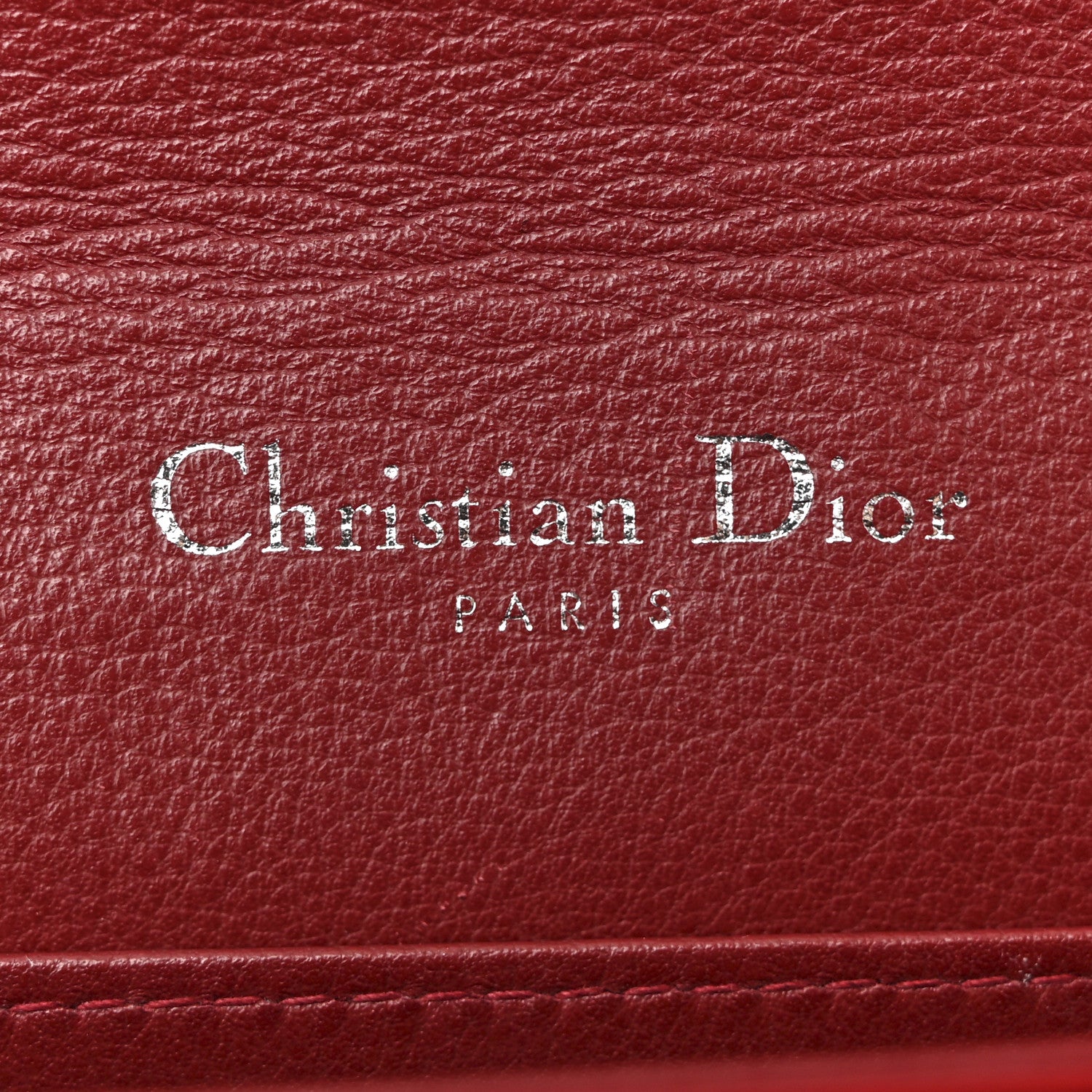 Christian Dior Patent Cannage Lady Dior Clutch Red 7 of 16
