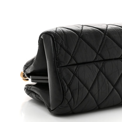 Chanel Aged Calfskin Medium Just Mademoiselle Bowling Bag  Black 10 of 11