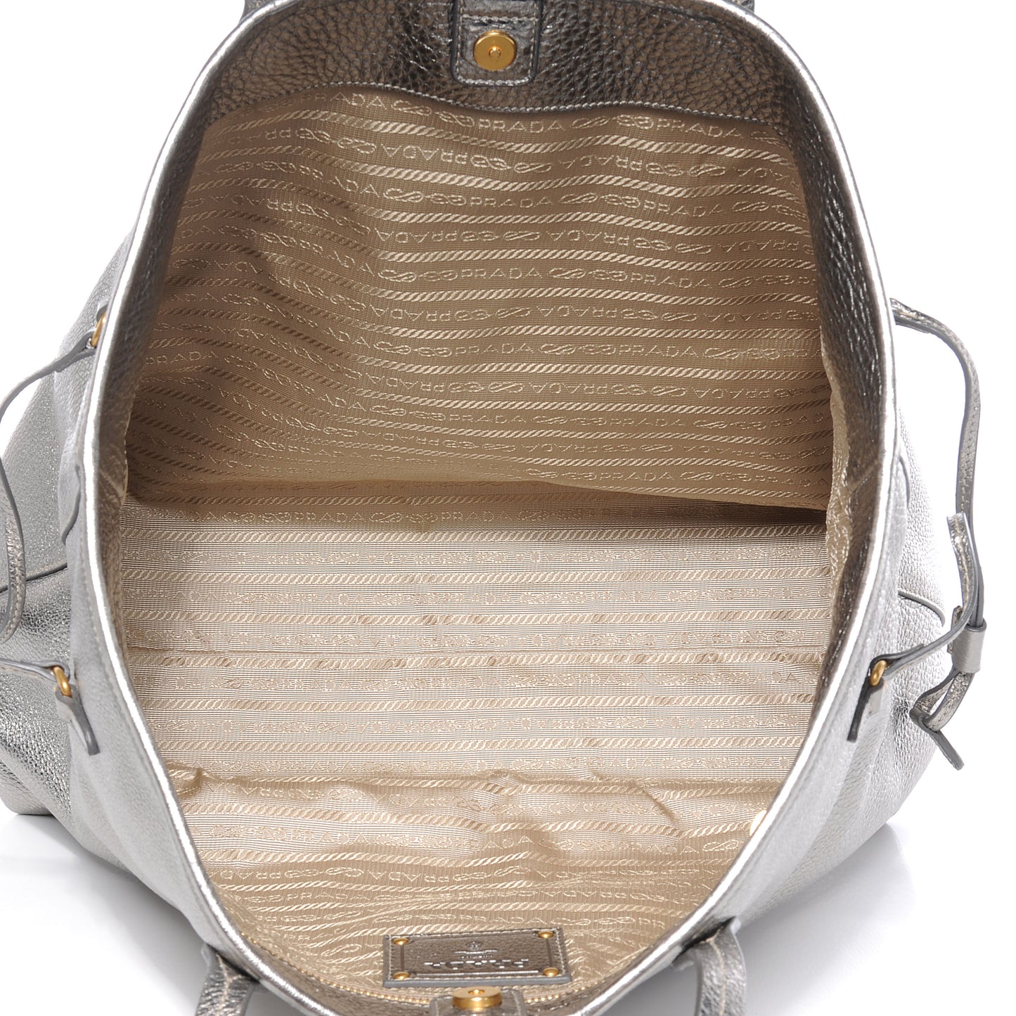 Vitello Daino Shopping Tote Acciaio