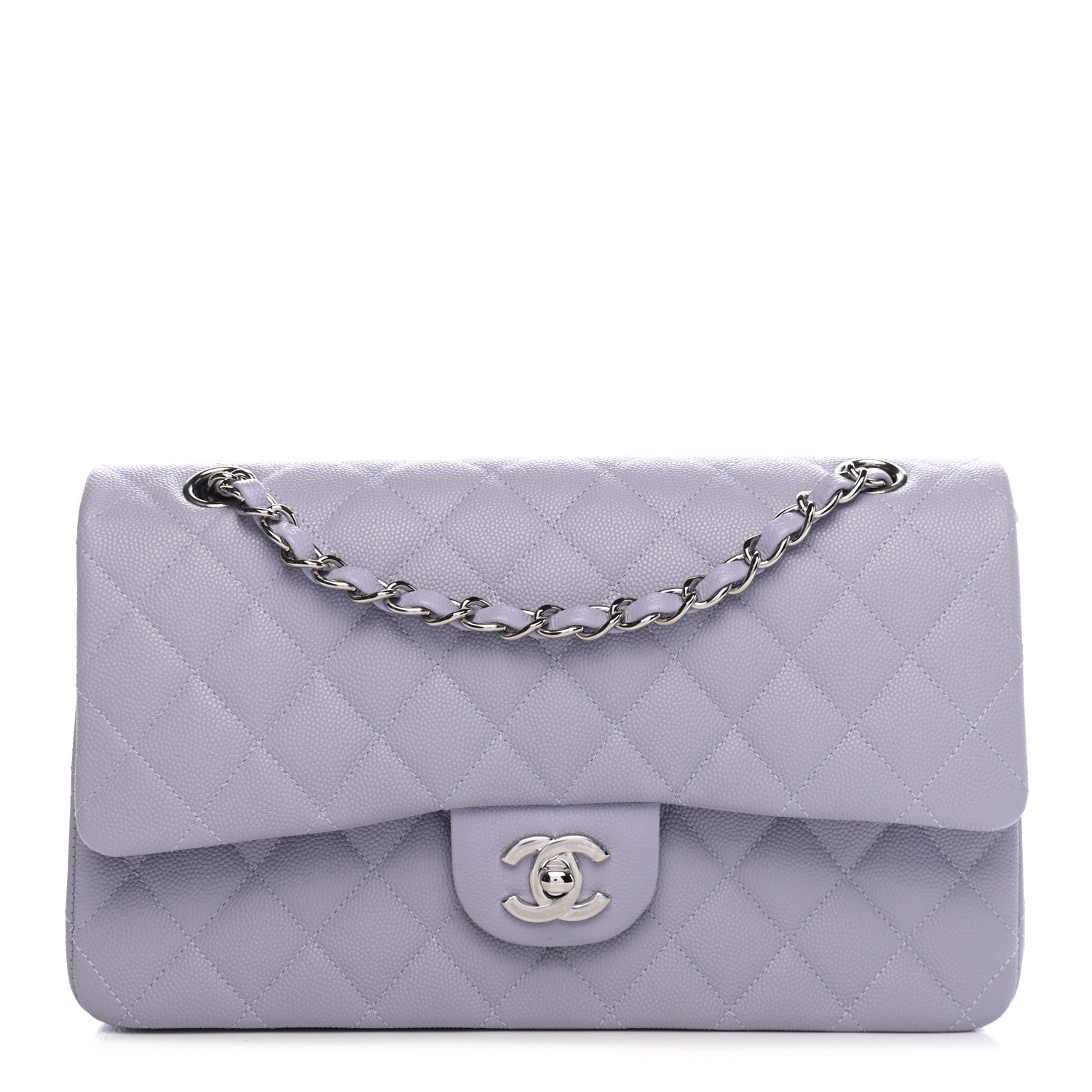 Chanel Caviar Quilted Medium Double Flap Light Purple 1 of 9