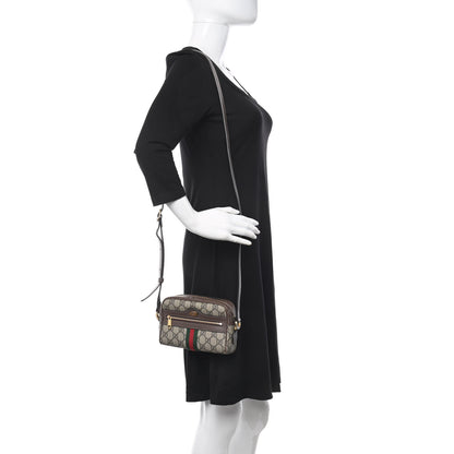 Gucci GG Supreme Monogram Web Mini Ophidia Shoulder Bag Brown 2 of 9