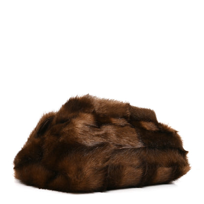 Saint Laurent Faux Fur Monogram Large Niki Chain Satchel Deep Walnut Bark 4 of 10