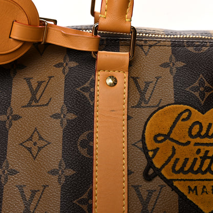 Louis Vuitton X NIGO Reverse Monogram Stripe Keepall Bandouliere 50 Brown 16 of 17